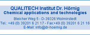 QUALITECH Institut Dr. Hrnig - Chemische Anwendungen und Technologien